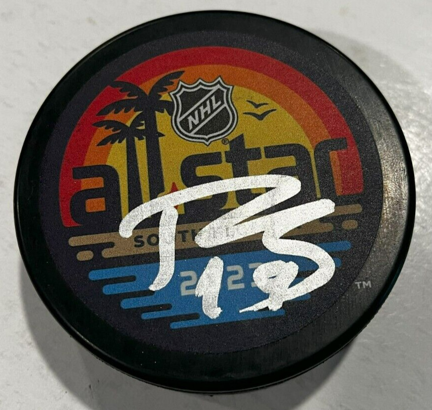 TROY TERRY SIGNED ANAHEIM DUCKS 2023 NHL ALL STAR GAME HOCKEY PUCK W/ CASE COA