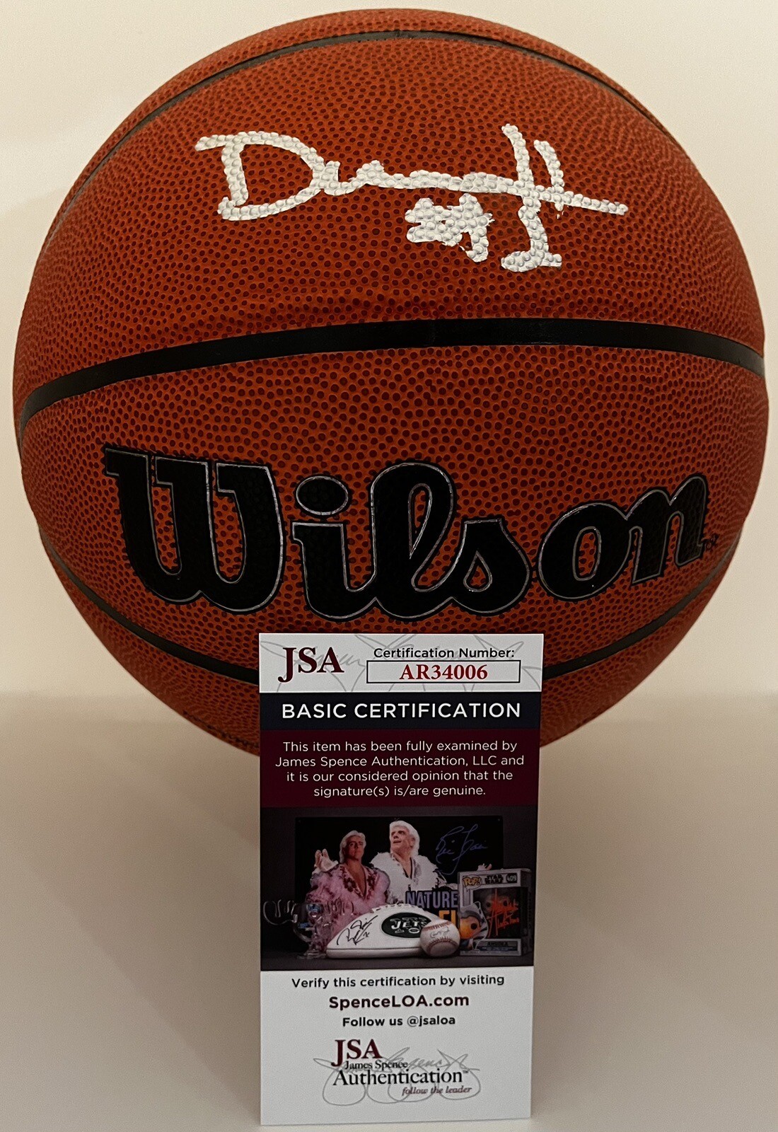 DYLAN HARPER SIGNED WILSON NBA BASKETBALL RUTGERS UNIVERSITY SCARLET KNIGHTS JSA
