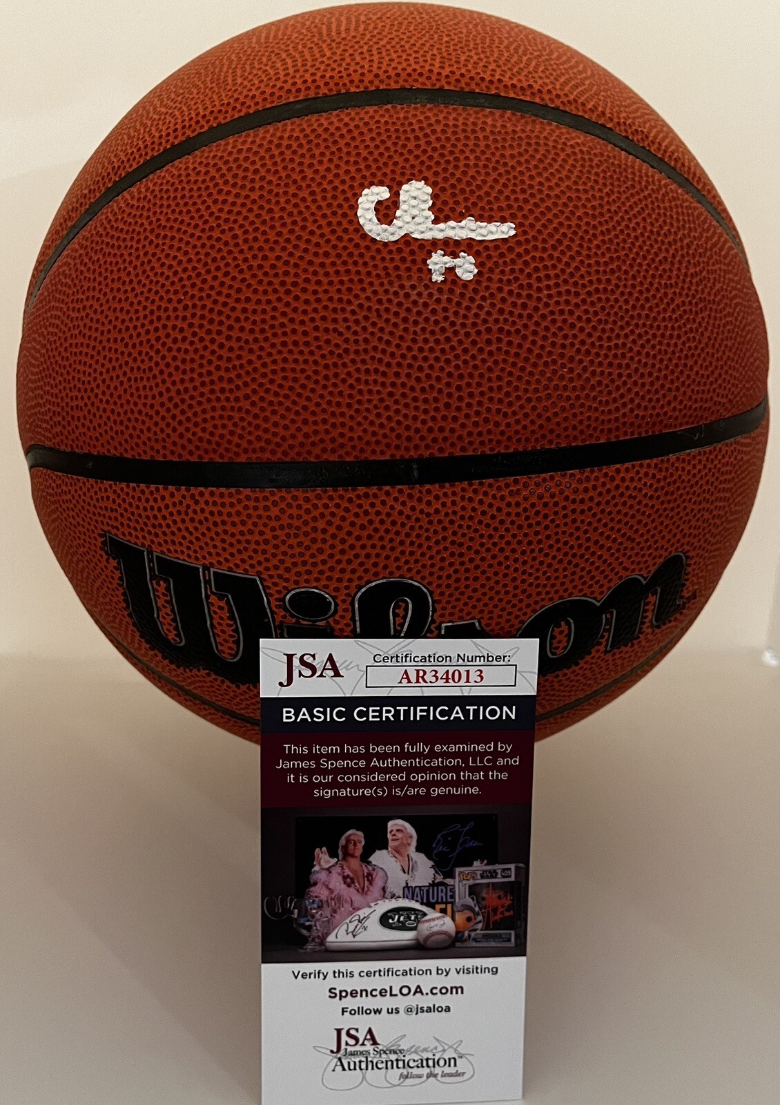CAYDEN BOOZER SIGNED WILSON NBA BASKETBALL FUTURE STAR JSA COA