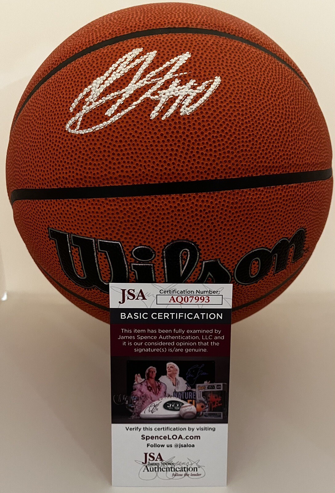 PATRICK NGONGBA SIGNED WILSON NBA BASKETBALL DUKE BLUE DEVILS JSA COA