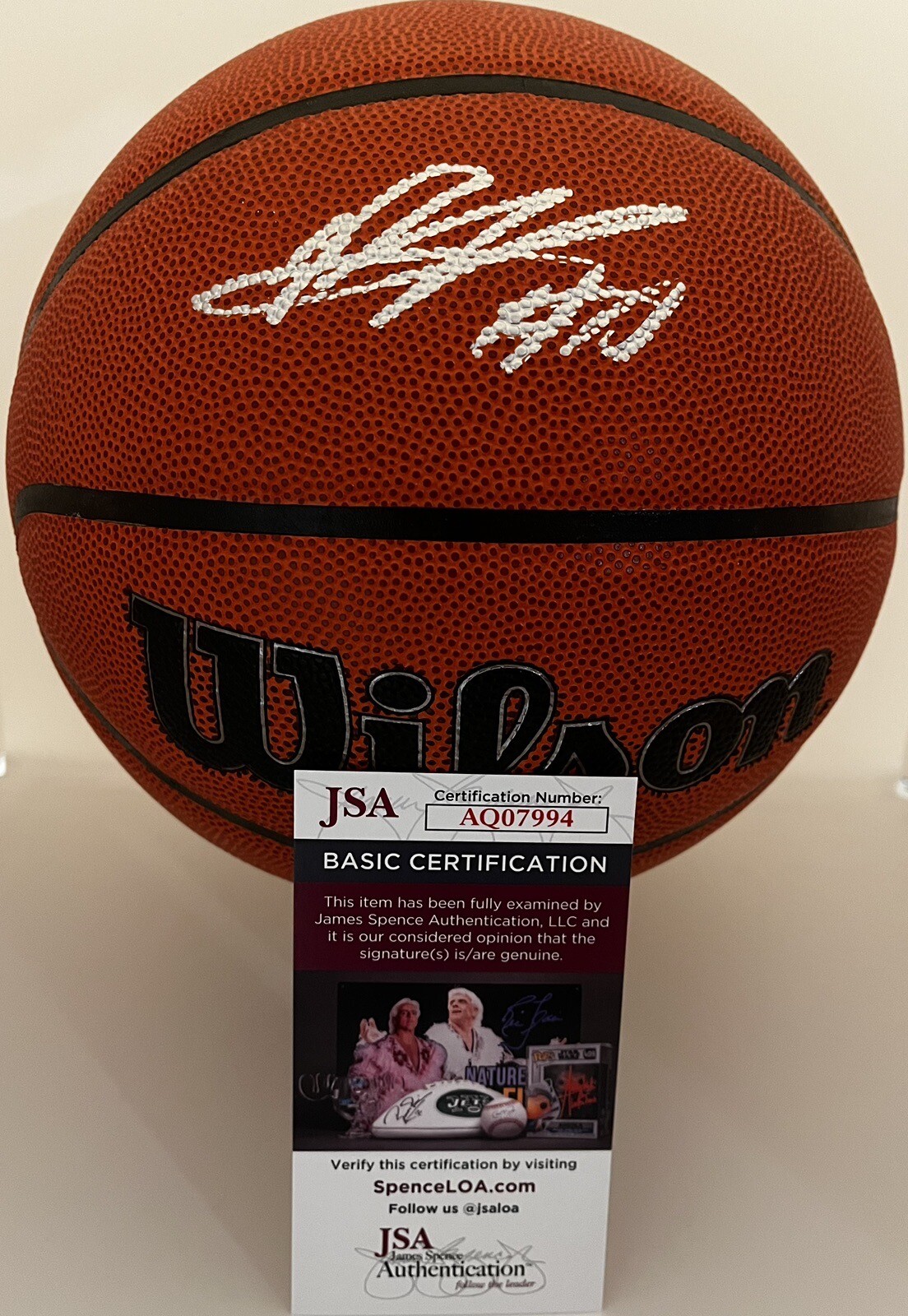 PATRICK NGONGBA SIGNED WILSON NBA BASKETBALL DUKE BLUE DEVILS JSA COA