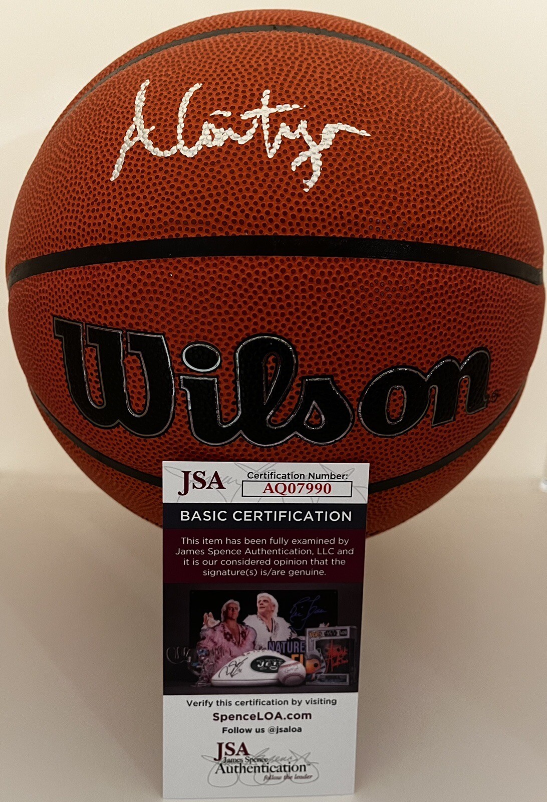 ALEX CONSTANZA SIGNED WILSON NBA BASKETBALL FUTURE STAR JSA COA