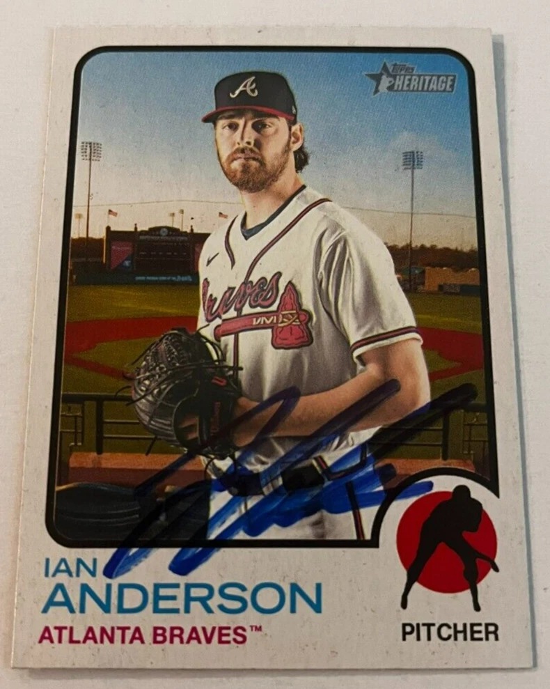 IAN ANDERSON SIGNED 2022 TOPPS HERITAGE BASEBALL CARD AUTO