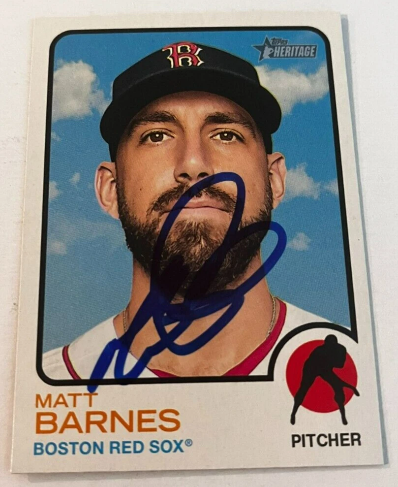 MATT BARNES SIGNED 2022 TOPPS HERITAGE BASEBALL CARD AUTO