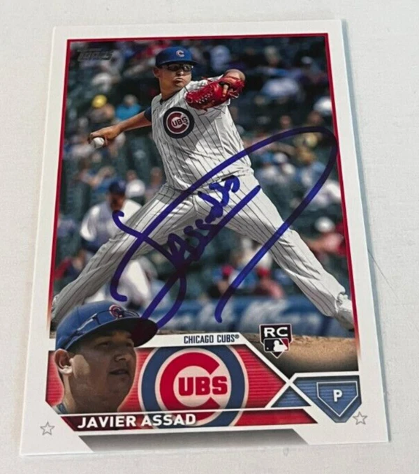 JAVIER ASSAD SIGNED 2023 TOPPS BASEBALL CARD AUTO