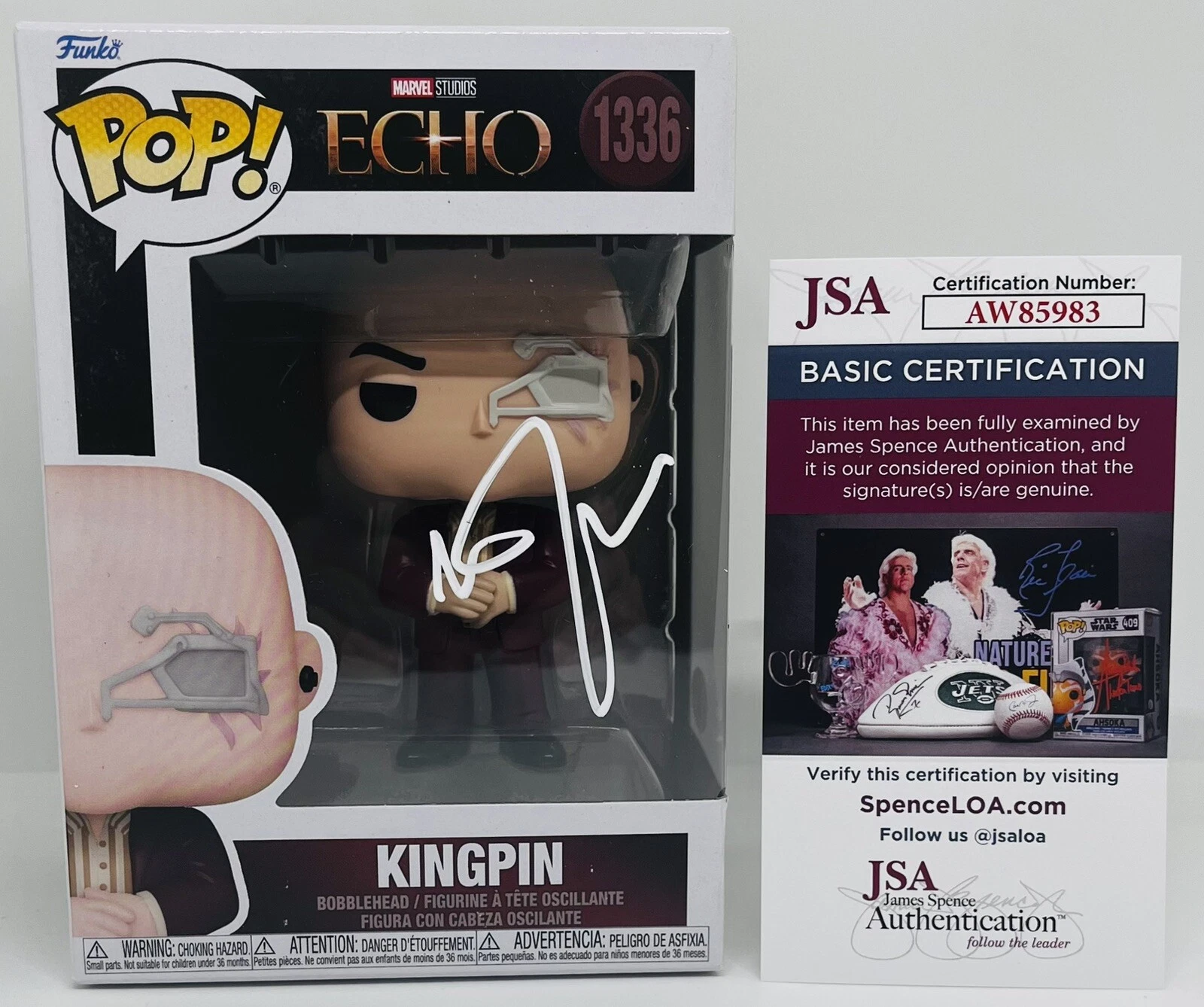 VINCENT D'ONOFRIO SIGNED KINGPIN POP FUNKO FIGURE ECHOWILSON FISK JSA COA