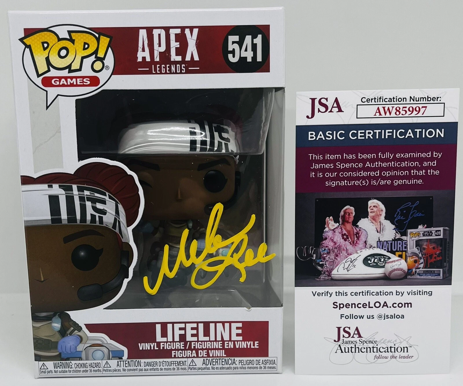 MELA LEE SIGNED LIFELINE POP FUNKO FIGURE APEX LEGENDS JSA COA