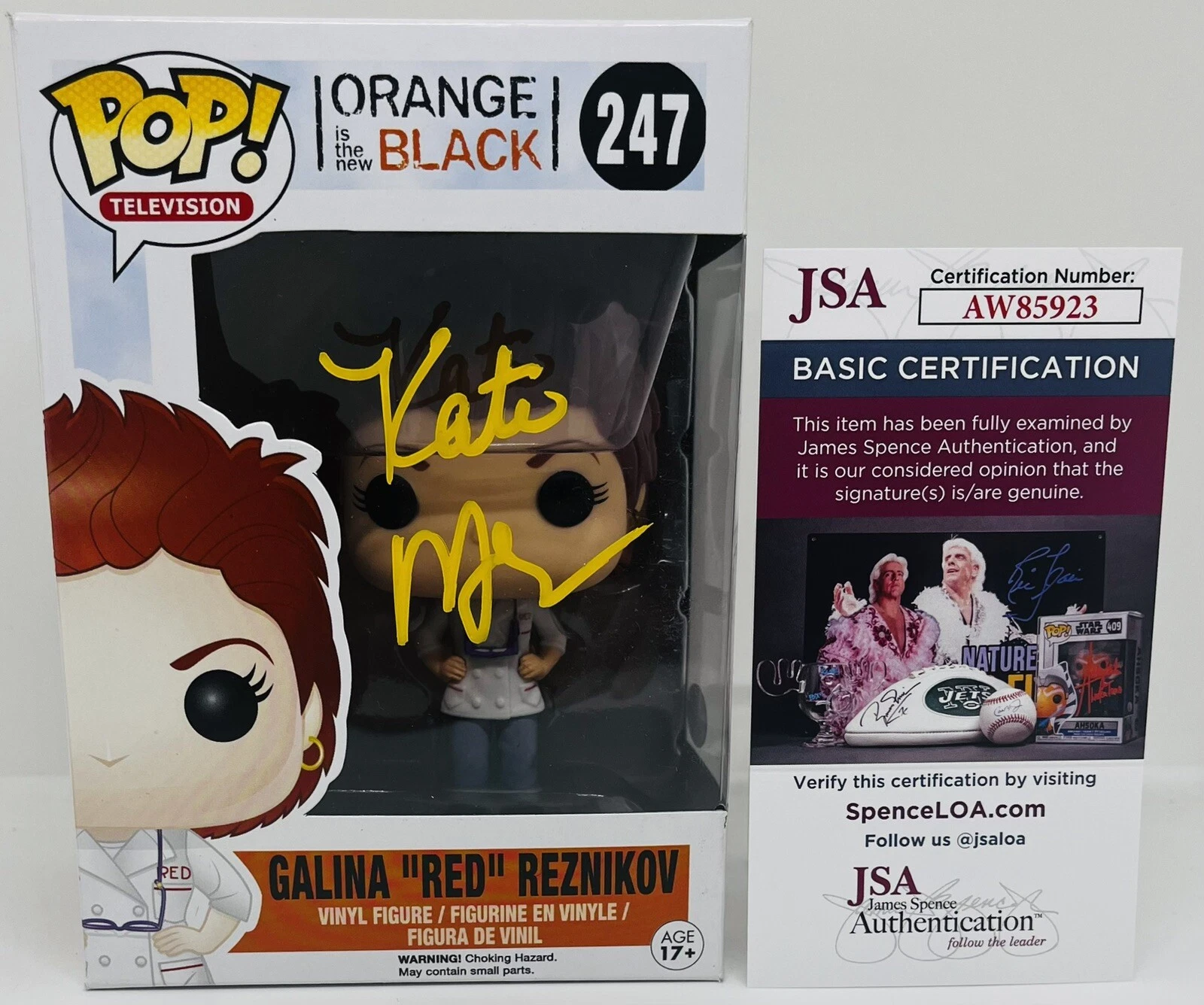 KATE MULGREW SIGNED GALINA RED REZNIKOV POP FUNKO FIGURE ORANGE NEW BLACK JSA