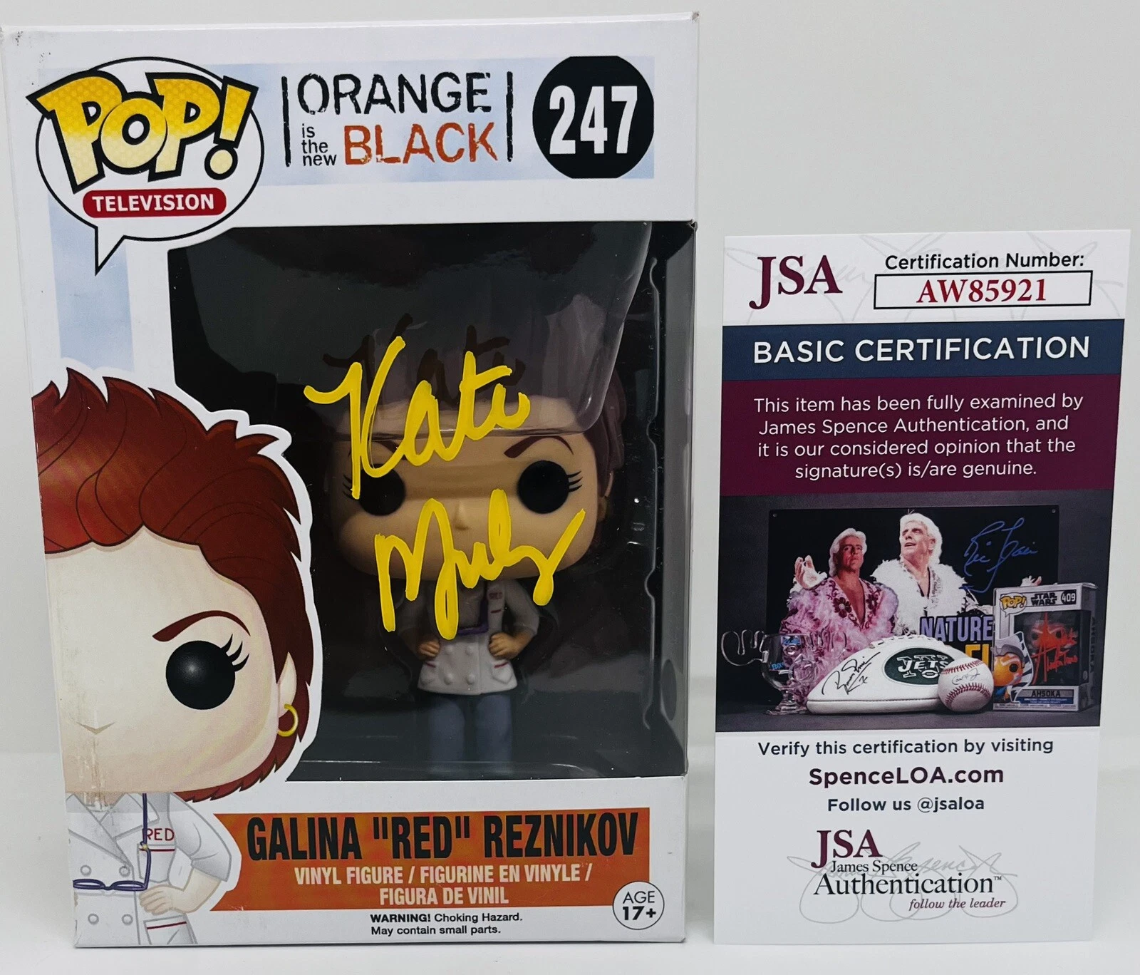 KATE MULGREW SIGNED GALINA RED REZNIKOV POP FUNKO FIGURE ORANGE NEW BLACK JSA