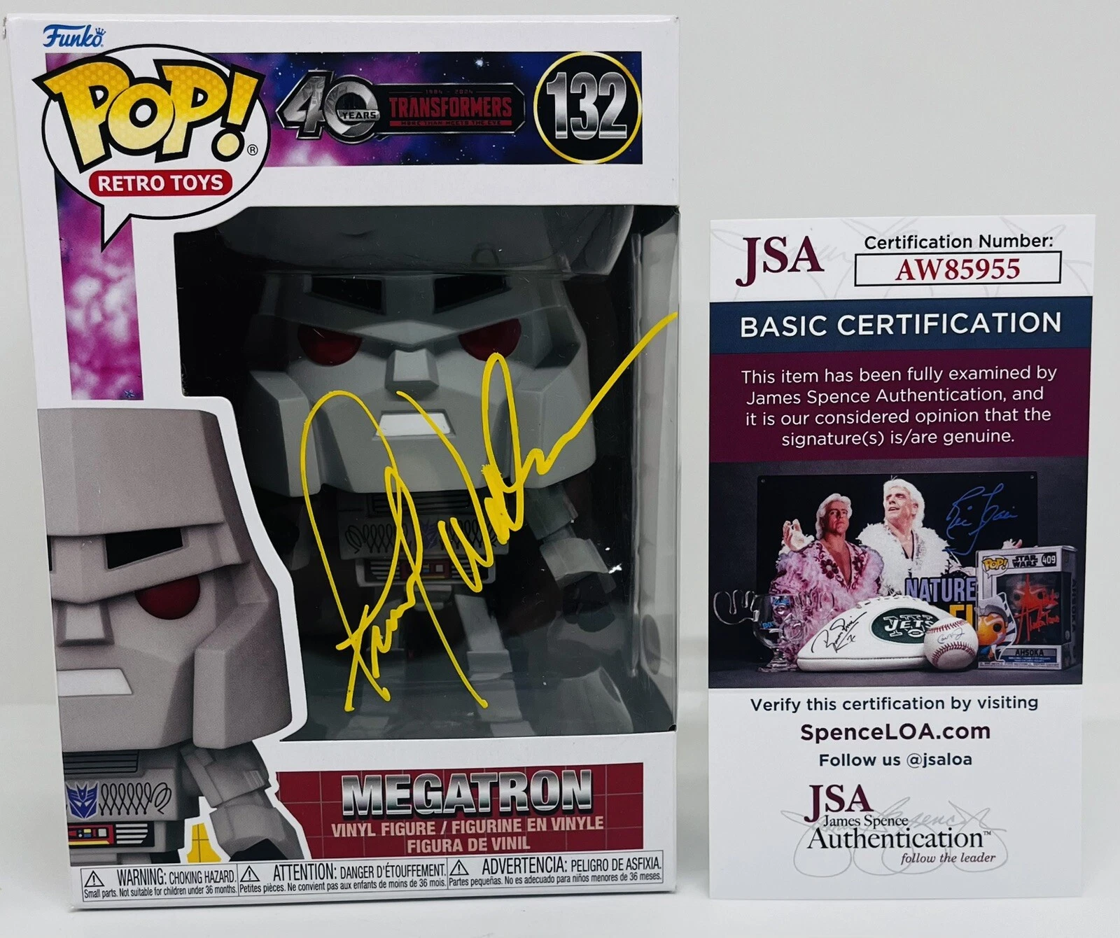 FRANK WELKER SIGNED MEGATRON POP FUNKO FIGURE TRANSFORMERS 40 YEARS JSA COA