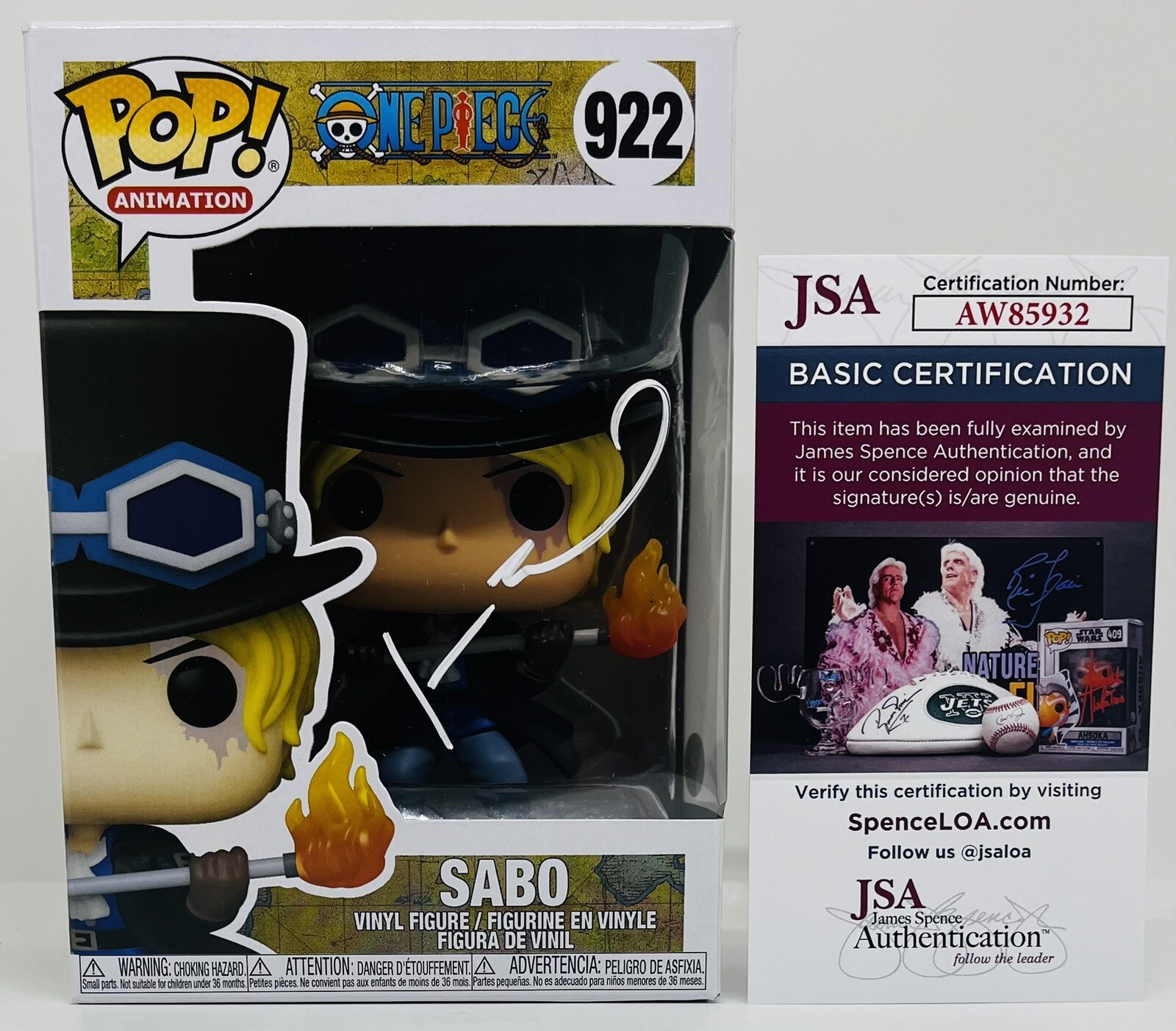 JOHNNY YONG BOSCH SIGNED SABO POP FUNKO FIGURE ONE PIECE JSA COA