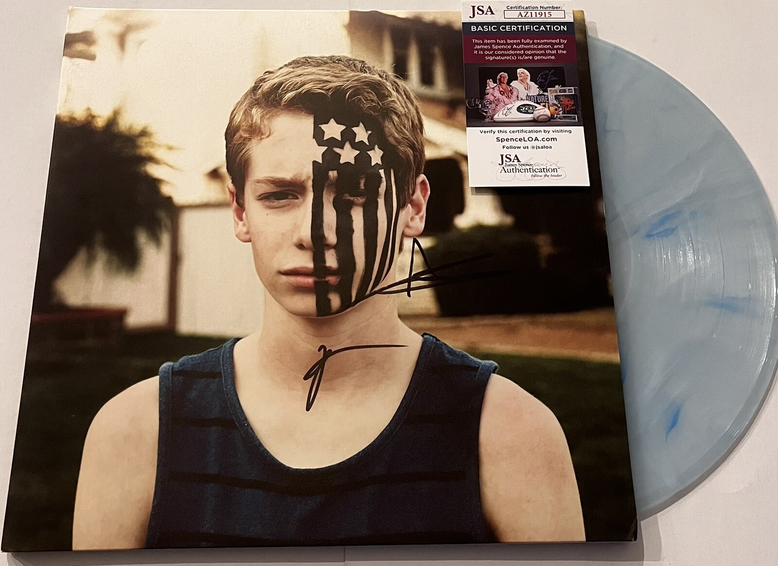 FALL OUT BOY BAND SIGNED AMERICAN BEAUTY LP VINYL RECORD PATRICK STUMP +1 JSA