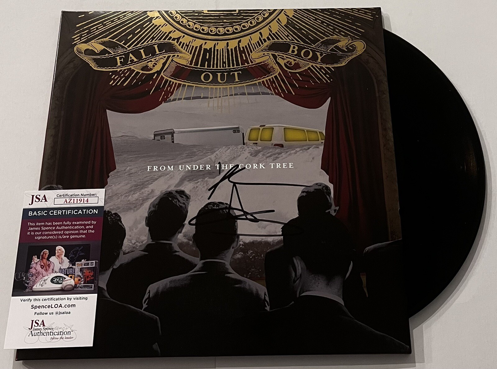 FALL OUT BOY SIGNED FROM UNDER THE CORK TREE LP VINYL RECORD PATRICK STUMP JSA