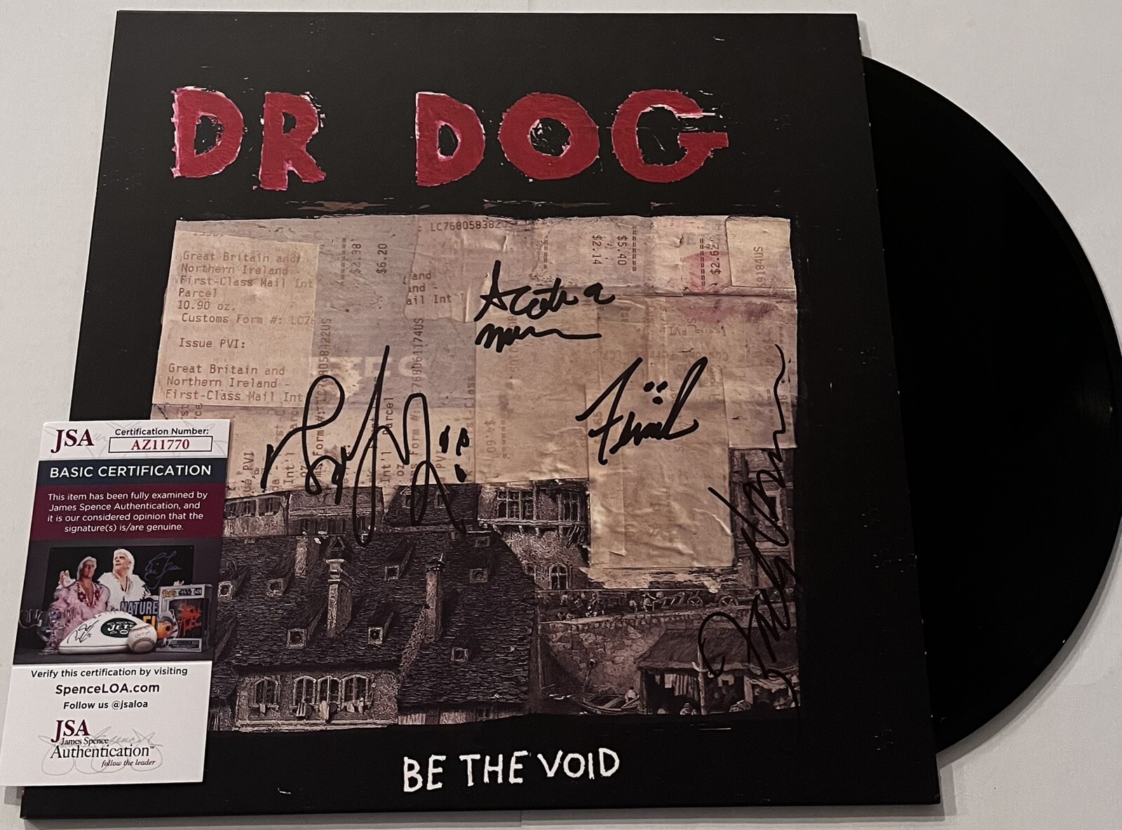 DR DOG BAND SIGNED BE THE VOID LP VINYL RECORD TOBY LEAMAN +3 DR. JSA COA