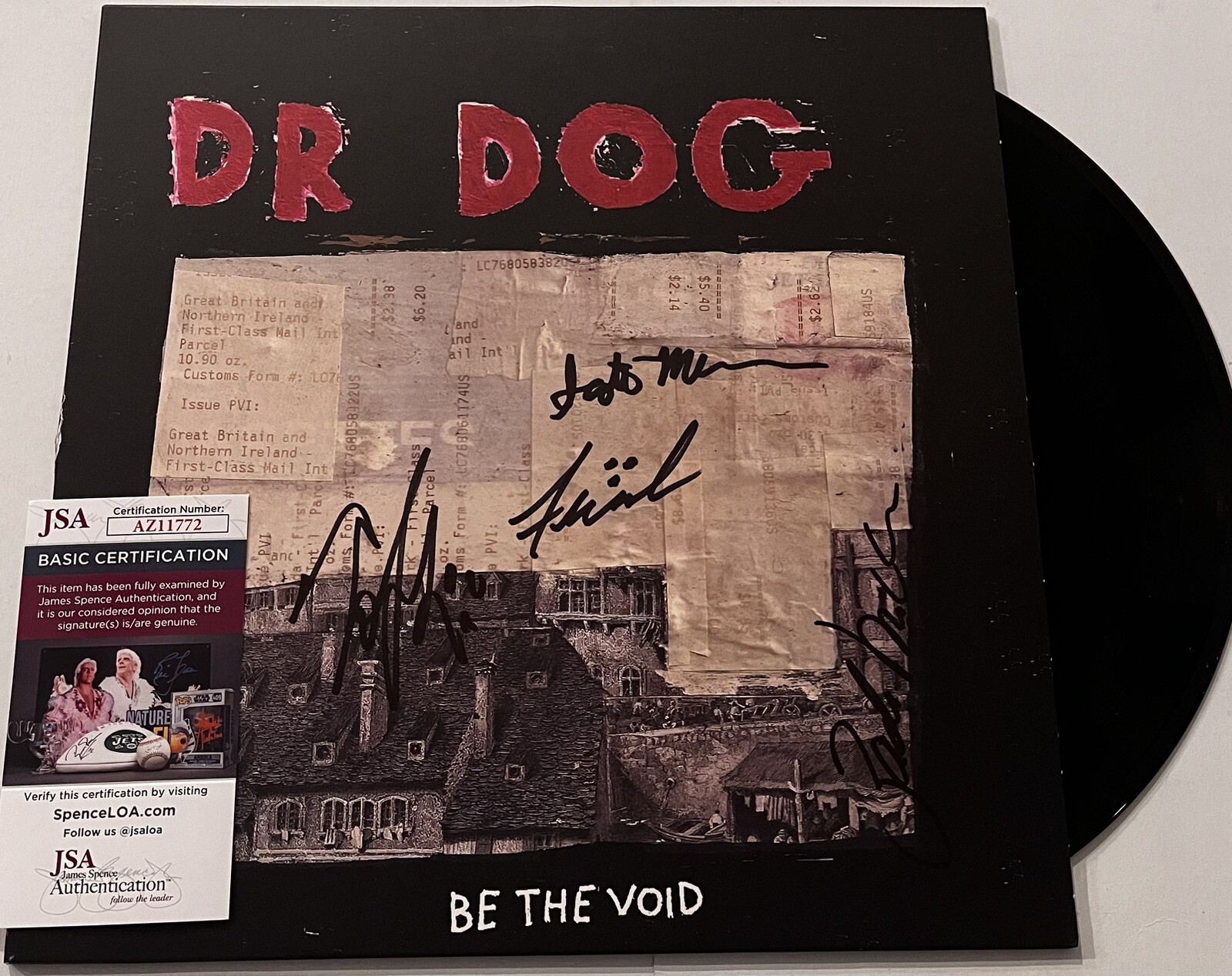 DR DOG BAND SIGNED BE THE VOID LP VINYL RECORD TOBY LEAMAN +3 DR. JSA COA