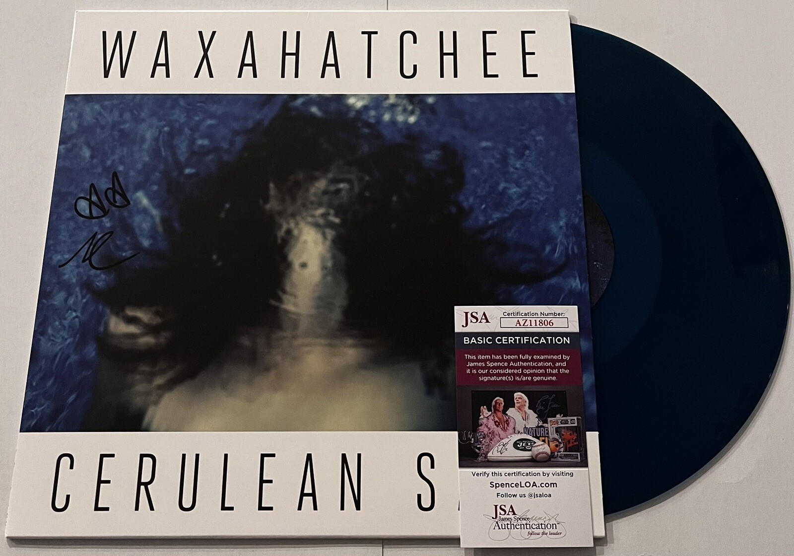 WAXAHATCHEE SIGNED CERULEAN SALT LP VINYL RECORD KATIE CRUTCHFIELD JSA COA
