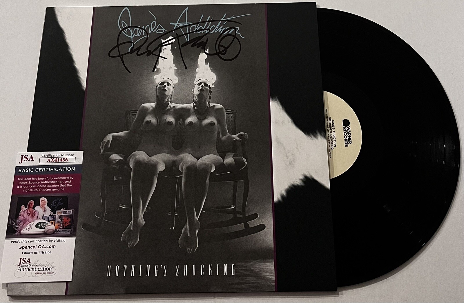 JANE'S ADDICITON PERRY FARRELL SIGNED NOTHING'S SHOCKING LP VINYL RECORD JSA COA