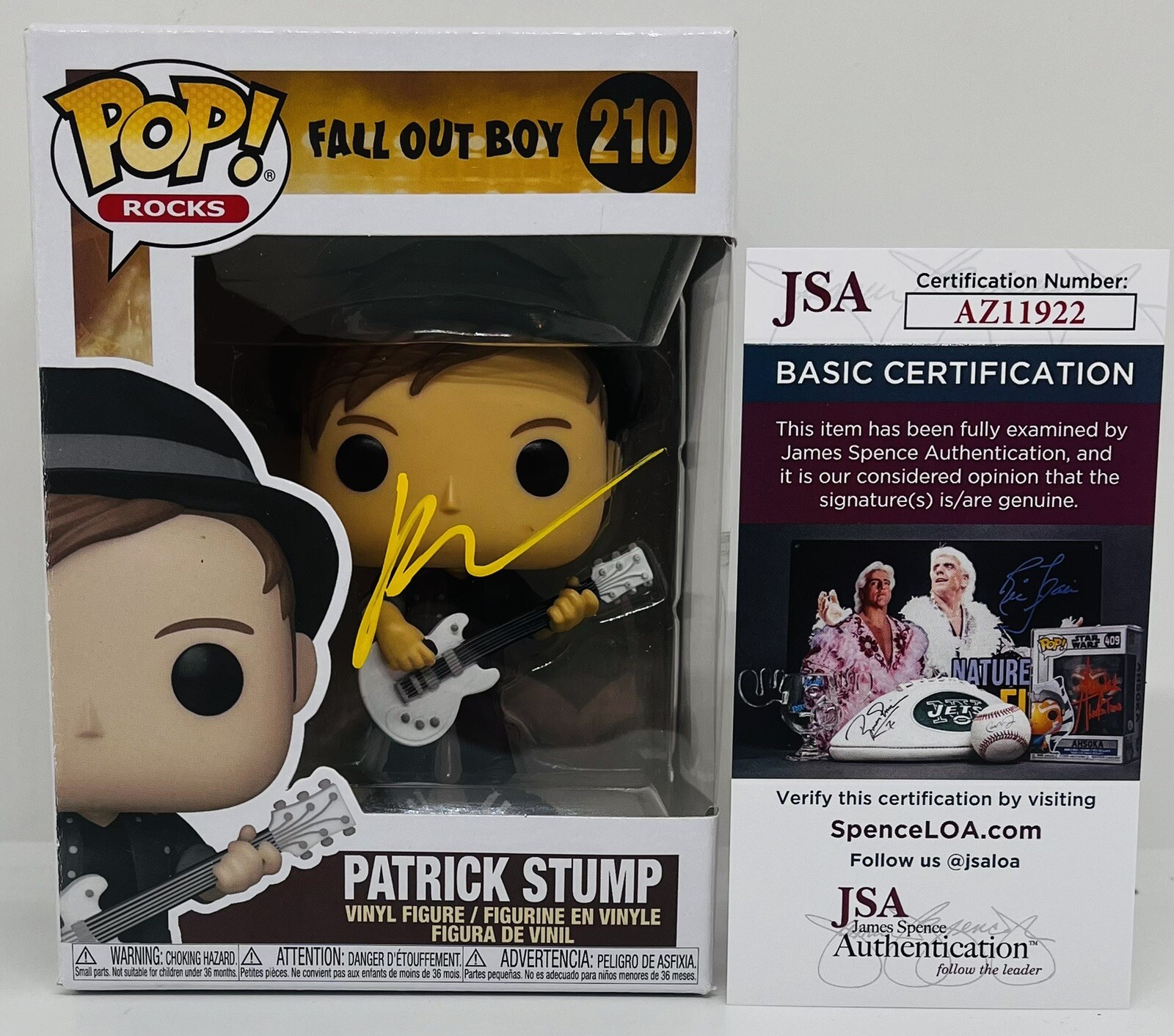 PATRICK STUMP SIGNED POP ROCKS FUNKO FIGURE FALL OUT BOY BAND VOCALIST JSA COA
