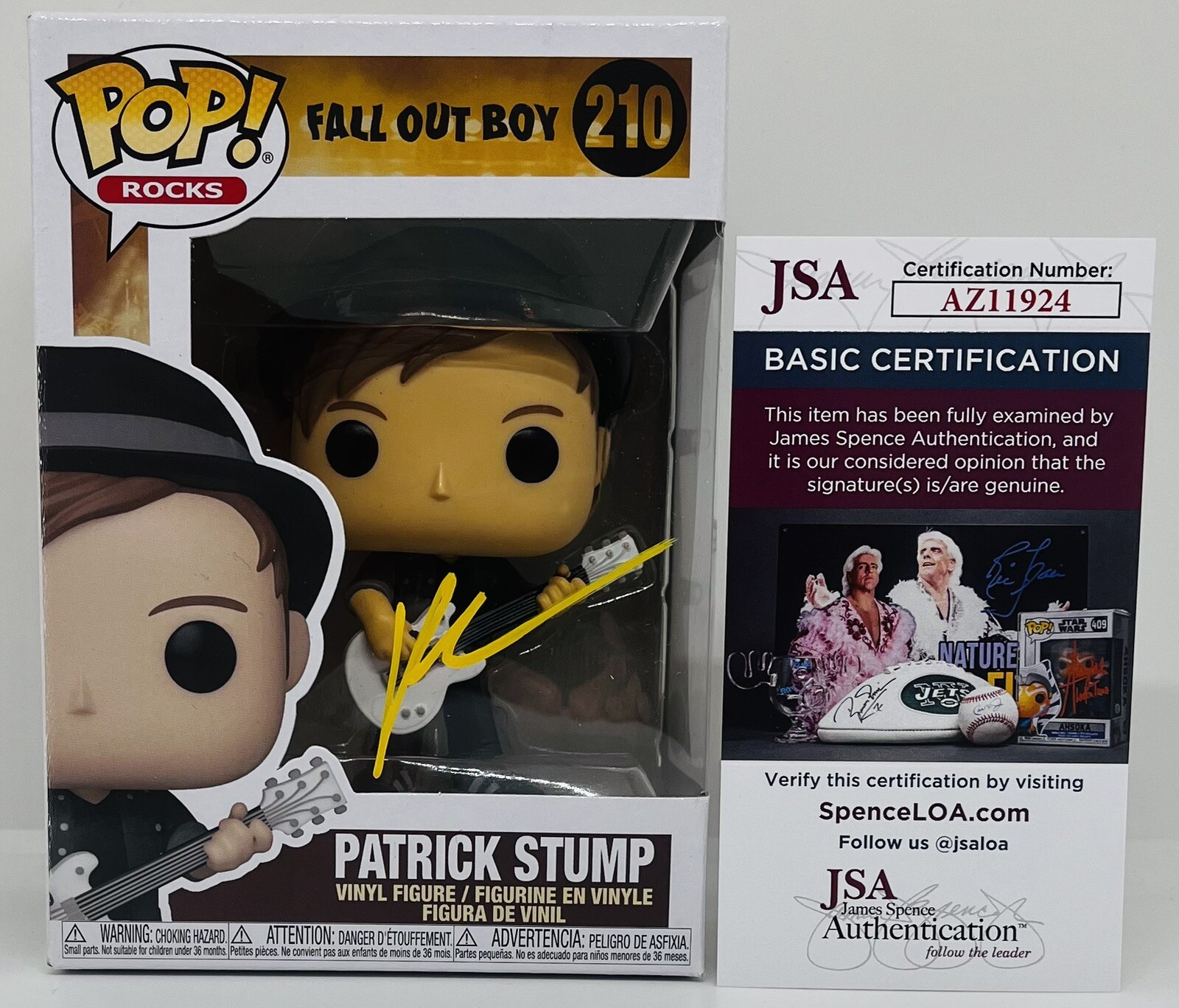 PATRICK STUMP SIGNED POP ROCKS FUNKO FIGURE FALL OUT BOY BAND VOCALIST JSA COA