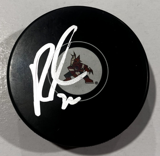 RICK TOCCHET SIGNED ARIZONA PHOENIX COYOTES HOCKEY PUCK W/ CASE COA