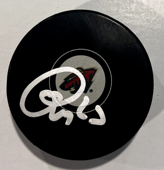 MARCO ROSSI SIGNED MINNESOTA WILD HOCKEY PUCK W/ CASE COA