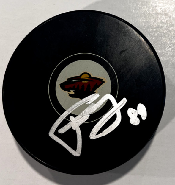 FREDERICK GAUDREAU SIGNED MINNESOTA WILD HOCKEY PUCK W/ CASE COA