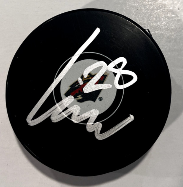 LIAM OHGREN SIGNED MINNESOTA WILD HOCKEY PUCK W/ CASE COA