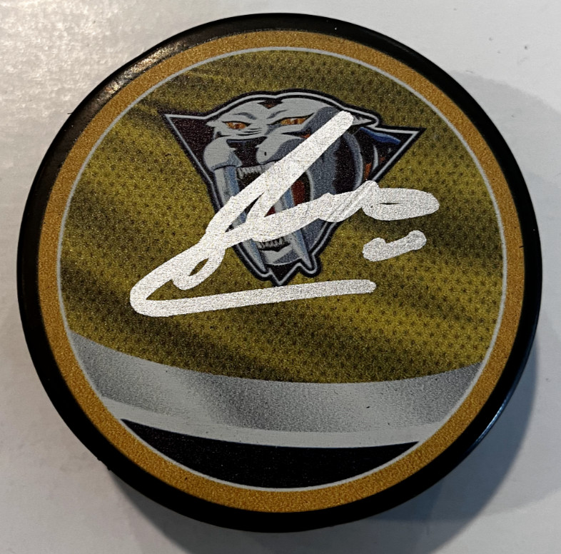 PHILIP TOMASINO SIGNED NASHVILLE PREDATORS HOCKEY PUCK W/ CASE COA