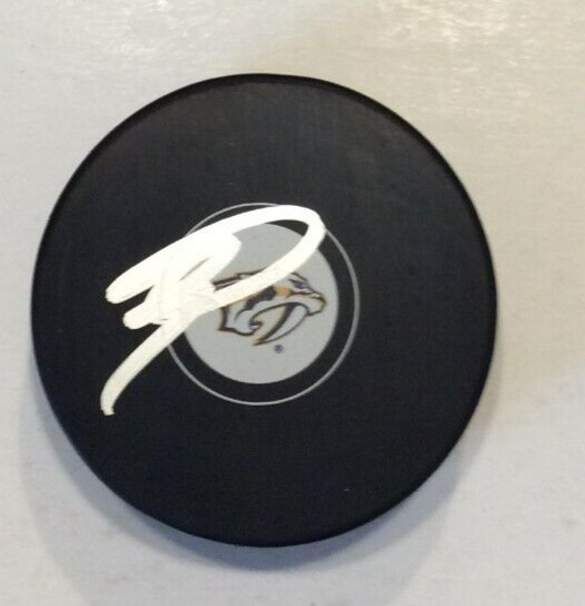 ROMAN JOSI SIGNED NASHVILLE PREDATORS HOCKEY PUCK W/ CASE COA