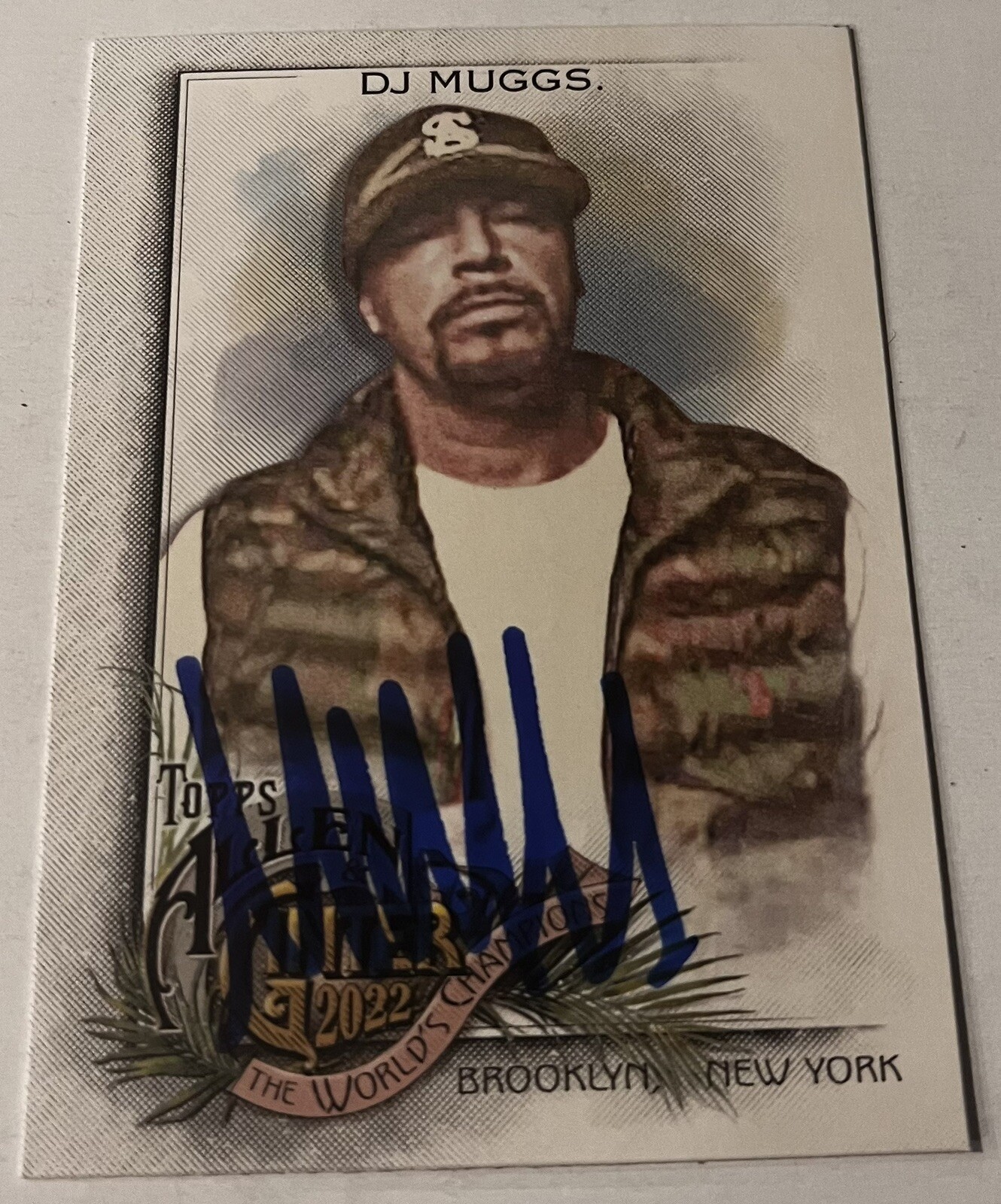 DJ MUGGS CYPRESS HILL SIGNED 2022 ALLEN & GINTER BASEBALL HIP HOP CARD AUTO