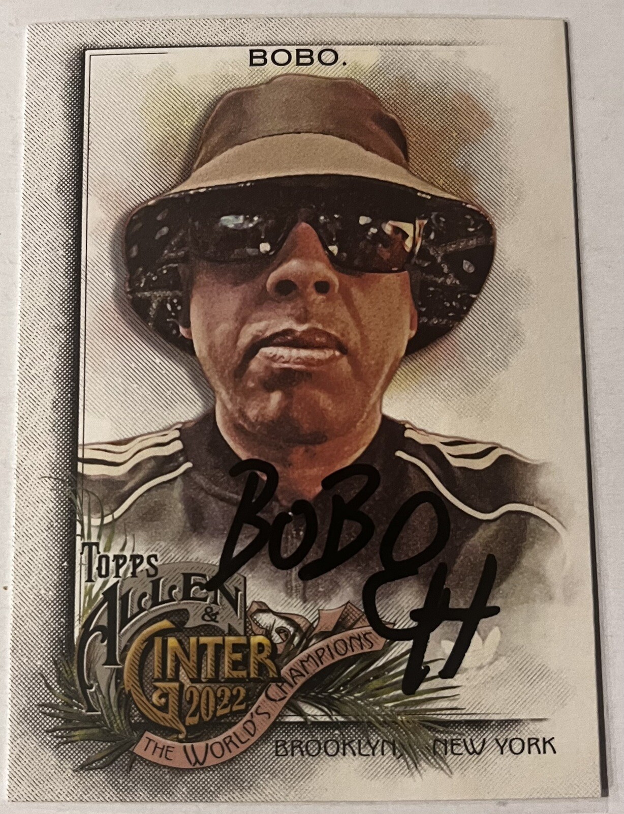 ERIC BOBO CYPRESS HILL SIGNED 2022 ALLEN & GINTER BASEBALL HIP HOP CARD AUTO