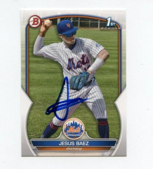 JESUS BAEZ SIGNED 2023 BOWMAN BASEBALL CARD AUTO