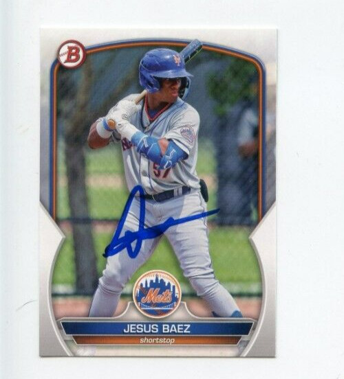 JESUS BAEZ SIGNED 2023 BOWMAN DRAFT BASEBALL CARD AUTO