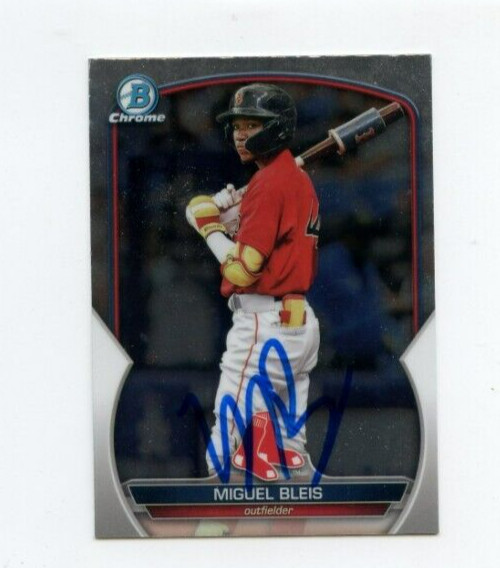 MIGUEL BLEIS SIGNED 2023 BOWMAN CHROME CARD AUTO