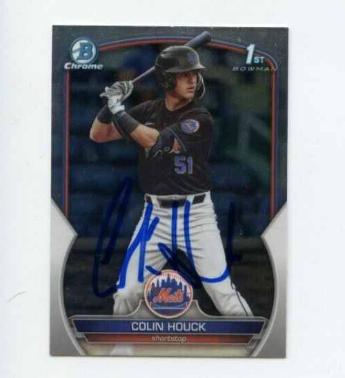 COLIN HOUCK SIGNED 2023 BOWMAN CHROME DRAFT CARD AUTO