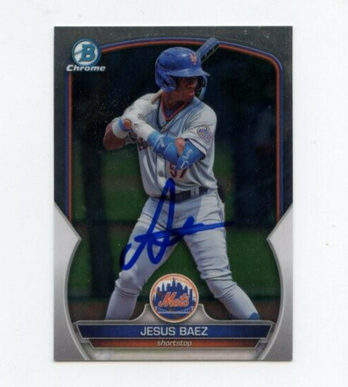 JESUS BAEZ SIGNED 2023 BOWMAN CHROME DRAFT CARD AUTO