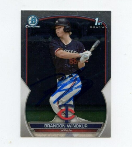 BRANDON WINOKUR SIGNED 2023 BOWMAN CHROME DRAFT CARD AUTO