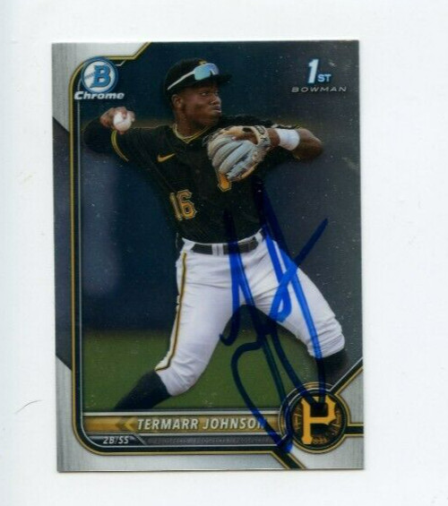 TERMARR JOHNSON SIGNED 2022 BOWMAN CHROME DRAFT CARD AUTO
