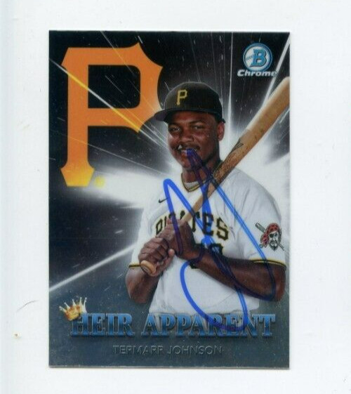 TERMARR JOHNSON SIGNED 2022 BOWMAN CHROME DRAFT HEIR APPARENT CARD AUTO