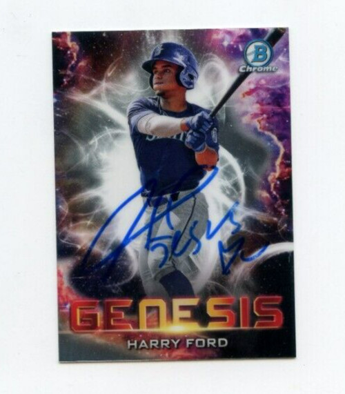 HARRY FORD SIGNED 2021 BOWMAN CHROME DRAFT GENESIS CARD AUTO