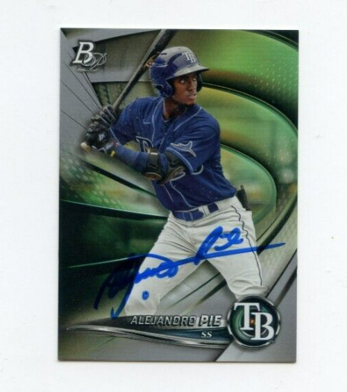 ALEJANDRO PIE SIGNED 2022 BOWMAN PLATINUM BASEBALL CARD AUTO