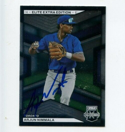 ARJUN NIMMALA SIGNED 2023 PANINI ELITE EXTRA EDITION BASEBALL CARD AUTO