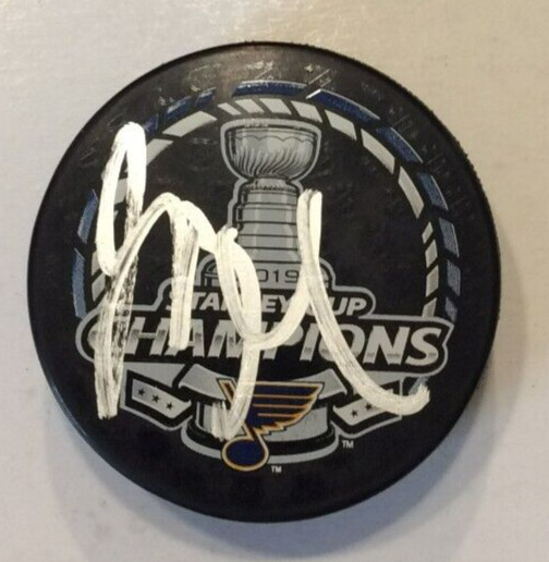 JAKE ALLEN SIGNED ST LOUIS BLUES 2019 STANLEY CUP HOCKEY PUCK W/ CASE COA