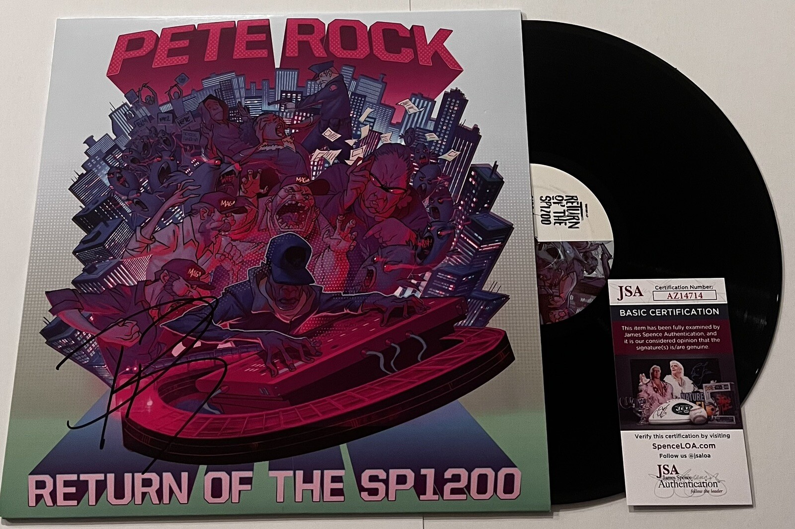 PETE ROCK SIGNED RETURN OF THE SP1200 LP VINYL RECORD ALBUM SP 1200 JSA COA