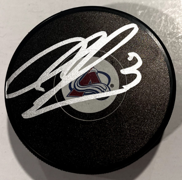 JOHN LUDVIG SIGNED COLORADO AVALANCHE HOCKEY PUCK W/ CASE COA