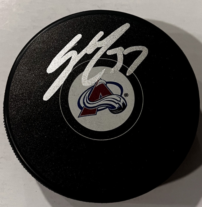 CASEY MITTELSTADT SIGNED COLORADO AVALANCHE HOCKEY PUCK W/ CASE COA