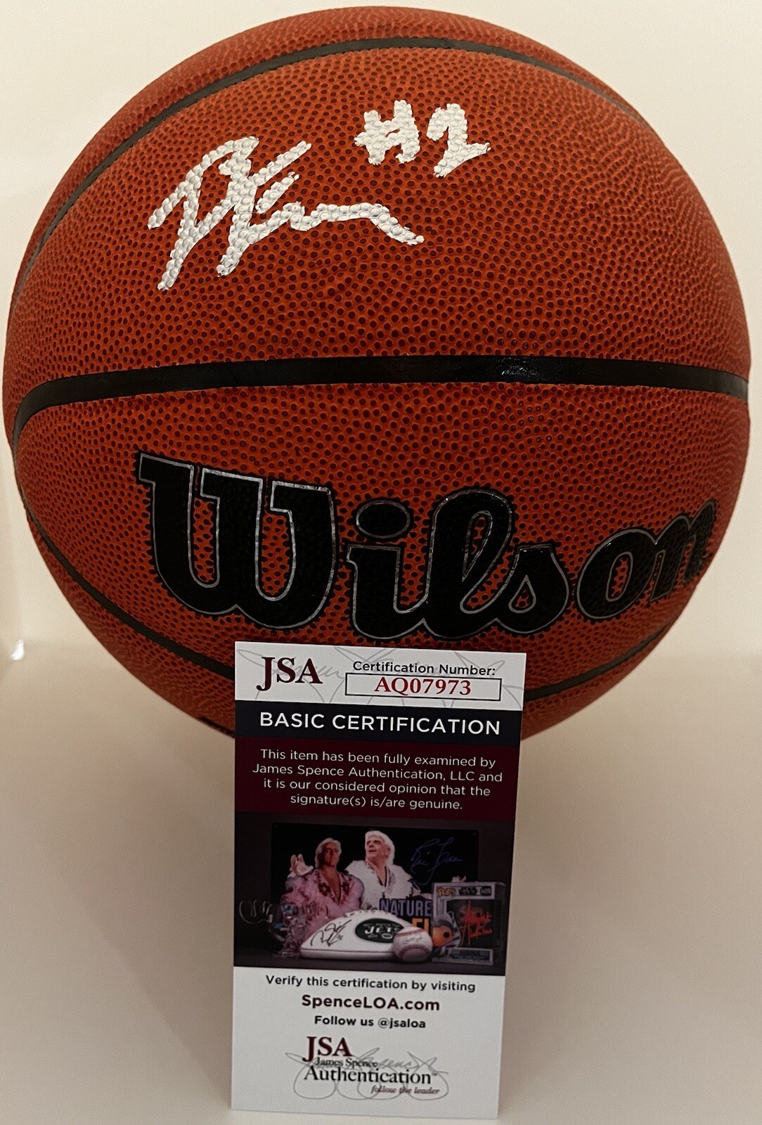 BOOGIE FLAND SIGNED WILSON NBA BASKETBALL ARKANSAS RAZORBACKS JSA COA