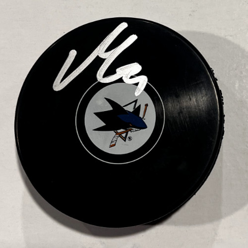 MIKAEL GRANLUND SIGNED SAN JOSE SHARKS HOCKEY PUCK W/ CASE COA