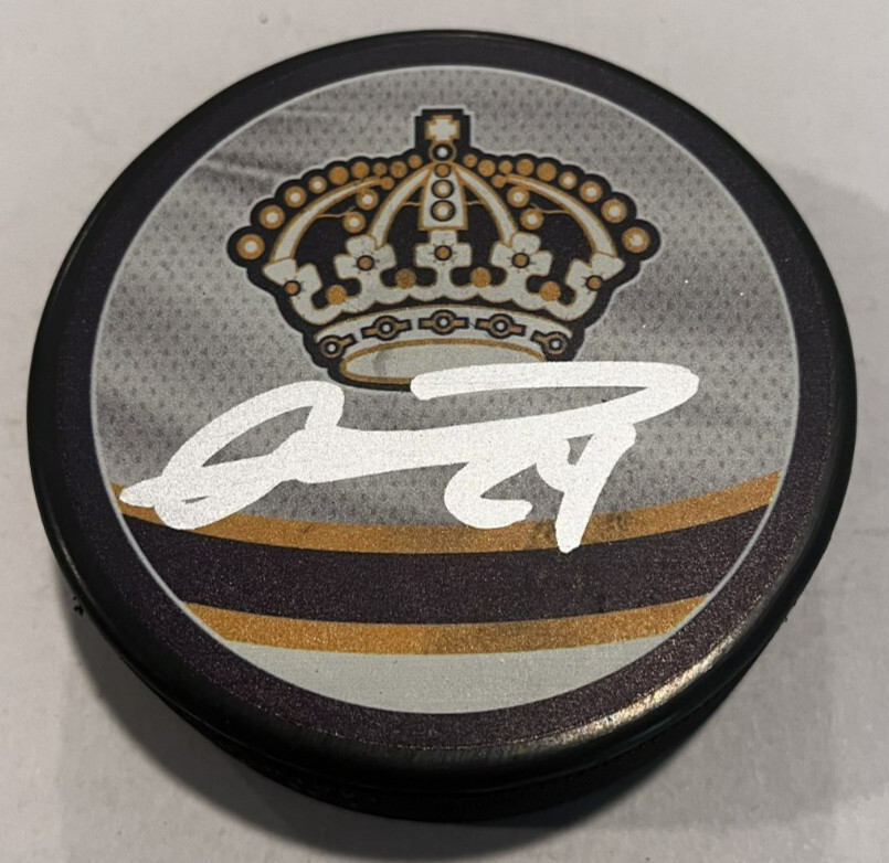 PHILLIP DANAULT SIGNED LOS ANGELES KINGS HOCKEY PUCK W/ CASE COA