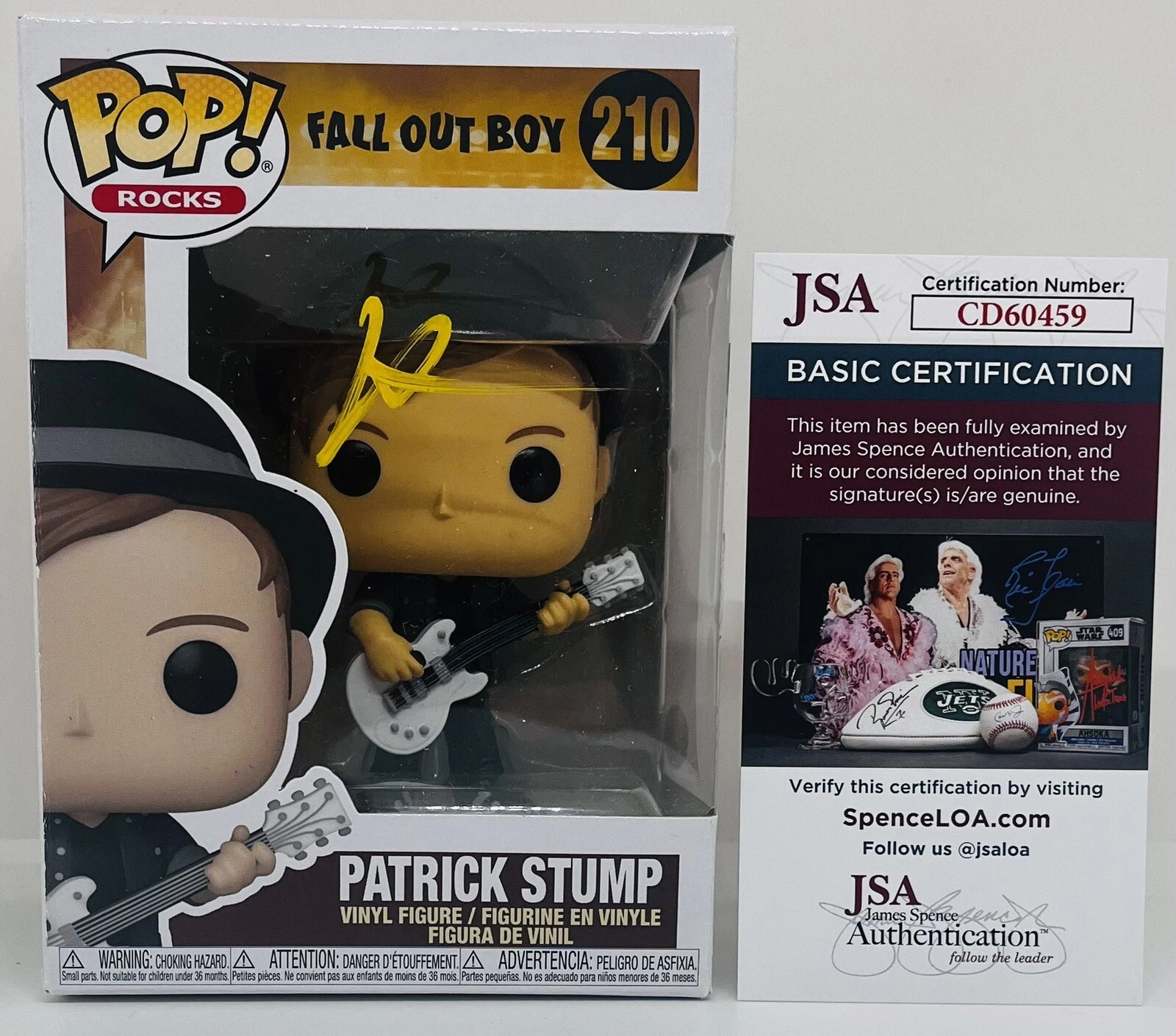 PATRICK STUMP SIGNED POP ROCKS FUNKO FIGURE FALL OUT BOY BAND VOCALIST JSA COA